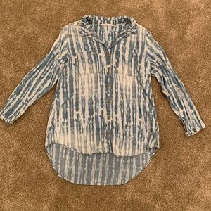 Soft Surroundings Button Down Tunic Shirt Large